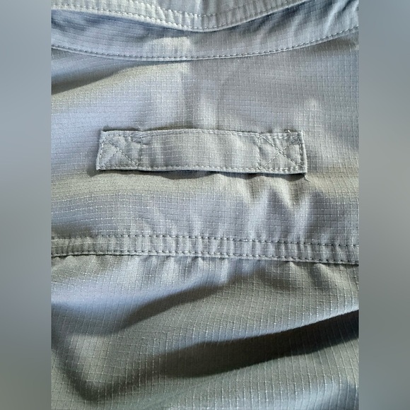 EUC Duluth Trading Ripstop Venting Short Sleeve Button Shirt LT Blue Workwear - Picture 11 of 14